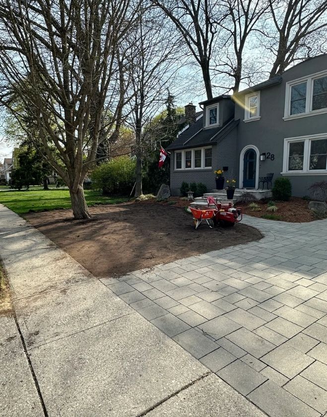 Gallery 14 Lawn tear-out North End Hamilton, grass removal Hamilton, sod cutter, dirt yard, front lawn prep
